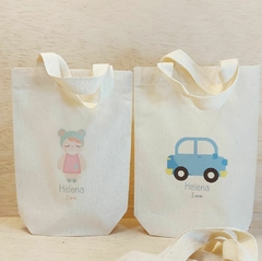Sacolinha Minibag Trator - Personalizada - Estampa Padrão - Algodão Cru - Lembrancinha de Aniversário na internet