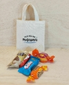 Sacolinha Minibag Feliz Dia dos Professores - Personalizada - Estampa Padrão - Algodão Cru - Lembrancinha Dia dos Professores