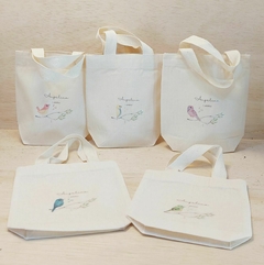 Sacolinha Minibag Hipopótamo - Tema de Aniversário - Personalizada - Estampa Padrão - Algodão Cru - Lembrancinha de Aniversário - comprar online