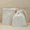 Saquinho Cordão Casamento - Circulo - Ramos - Iniciais - Estampa Padrão Personalizada - Algodão Cru - Lembrancinha