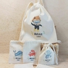 Saco Mochila com Saquinho Cordão 10x13cm Estampa Grande (Kit com 2 peças) Mergulhador Mascotinho - Lembrancinha de Aniversário Fundo do Mar - Algodão Cru - Personalizada - comprar online