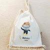 Saco Mochila Mascotinho Mergulhador - Lembrancinha de Aniversário Fundo do Mar - Algodão Cru - Personalizada - comprar online