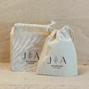 Saquinho Cordão Casamento - Kit Ressaca - Iniciais - Ramo - Estampa Padrão Personalizada - Algodão Cru - Lembrancinha