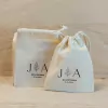 Saquinho Cordão Casamento - Kit Ressaca - Iniciais - Ramo - Estampa Padrão Personalizada - Algodão Cru - Lembrancinha