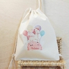 Saco Mochila Unicórnio Balões - Lembrancinha de Aniversário - Algodão Cru - Personalizada - comprar online