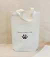 Sacolinha Minibag Amor é uma Palavra de 4 Patas - Personalizada - Estampa Padrão - Algodão Cru - Lembrancinha