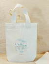Sacolinha Minibag Castelo Encantado - Personalizada - Estampa Grande - Algodão Cru - Lembrancinha de Aniversário