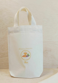 Sacolinha Minibag Cheguei Trazendo Luz - Personalizada - Estampa Padrão - Algodão Cru - Lembrancinha de Nascimento na internet