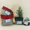 Cachepô Boas Festas Xadrez e Poá - Brinde Natalino - Tag Personalizada