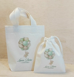 Sacolinha Minibag com Saquinho - Bolofofos - Personalizada - Estampa Grande - Algodão Cru - Lembrancinha de Aniversário na internet