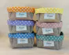 Cesta Candy Color - Poá - Bolinhas - Juta e Tecido - Tag Personalizada - Lembrancinha de Aniversário