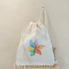 Saco Mochila Catavento - Lembrancinha de Aniversário - Algodão Cru - Personalizada