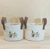 Cesto de Lona Mundo da Criança - Algodão Cru - Estampa Personalizada - Lembrancinha de Aniversário