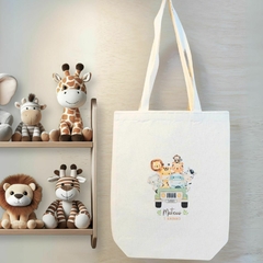 Ecobag Jardim Encantado - Estampa Grande com Fundo Largo e Alça de Ombro - Lembrancinha de Aniversário - comprar online
