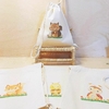 Saco Mochila Bosque Feliz Mix - Lembrancinha de Aniversário - Algodão Cru - Personalizada