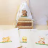 Saco Mochila Bosque Feliz Mix - Lembrancinha de Aniversário - Algodão Cru - Personalizada