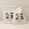 Saquinho Cordão Mickey e Minnie Safari - Estampa Grande - Lembrancinha de Aniversário