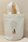 Sacolinha Minibag Porco Espinho no Balão - Aquarelado - Personalizada - Estampa Grande - Algodão Cru - Lembrancinha de Aniversário