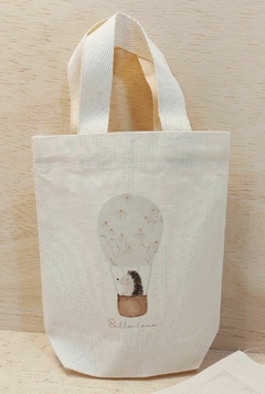 Sacolinha Minibag com Tag - Cachorro - Gato - Pet - Personalizada - Estampa Grande - Algodão Cru - Lembrancinha de Aniversário - Craft.Mimo