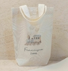 Sacolinha Minibag Trenzinho - Aquarelado - Personalizada - Estampa Grande - Algodão Cru - Lembrancinha de Aniversário