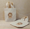 Sacolinha Minibag Safari Leãozinho Baby - Estampa Grande - Algodão Cru