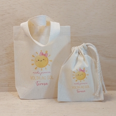 Sacolinha Minibag com Saquinho - Bolofofos - Personalizada - Estampa Grande - Algodão Cru - Lembrancinha de Aniversário - loja online