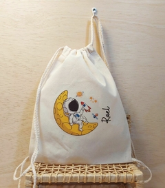 Saco Mochila Minha Primeira Volta ao Sol - Lembrancinha de Aniversário - Algodão Cru - Personalizada - comprar online