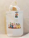 Sacolinha Minibag com Tag - Mario Bros - Videogame - Personalizada - Estampa Grande - Algodão Cru - Lembrancinha de Aniversário