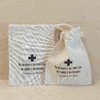 Saquinho Cordão Casamento - Kit Ressaca - Frase - Estampa Padrão Personalizada - Algodão Cru - Lembrancinha
