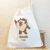 Saco Mochila Taz - Lembrancinha de Aniversário Personagens - Algodão Cru - Personalizada - comprar online