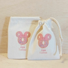 Saquinho Cordão Mickey e Minnie Safari - Estampa Grande - Lembrancinha de Aniversário - comprar online