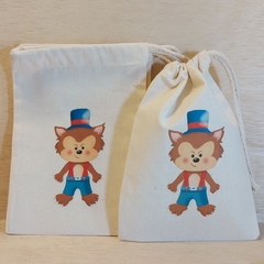 Imagem do Saquinho Cordão Minnie Esboço Aquarela - Estampa Padrão - Lembrancinha de Aniversário