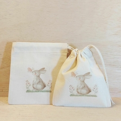 Saquinho Cordão Bosque Bichos - Estampa Grande - Lembrancinha de Aniversário - comprar online