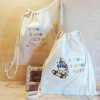 Saco Mochila Festa dos Unicórnios - Lembrancinha de Aniversário - Algodão Cru - Personalizada - comprar online