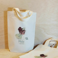 Sacolinha Minibag Cavaleiro e Castelo - Estampa Grande - Algodão Cru - loja online