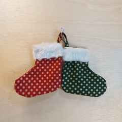 Botinha Natal Presentinhos - Embalagem Natalina - Tecido Estampado