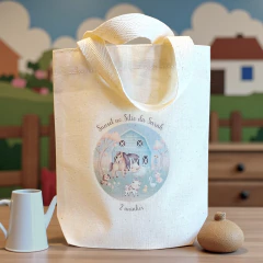 Sacola de Mão Fazendinha Carinha Mix - Lembrancinha Personalizada - Craft.Mimo