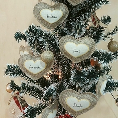 Pingente Coração Feliz Natal e Boas Festas - Enfeite Natalino - Craft.Mimo