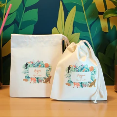 Saco Cordão Pintinho - Lembrancinha Personalizada de Aniversário Infantil - Craft.Mimo