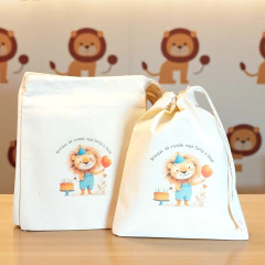 Saco Cordão Pintinho - Lembrancinha Personalizada de Aniversário Infantil - Craft.Mimo