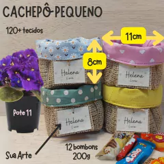 Cachepô Rosé - Linho - Juta e Tecido - Cestinho - Dia das Mães - Lembrancinha