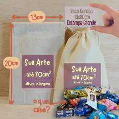 Saquinho Cordão Borboletas e Fadas - Jardim Encantado - Estampa Grande - Lembrancinha de Aniversário - Jardim Encantado na internet