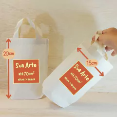 Sacolinha Minibag Onça Artbook - Estampa Grande - Algodão Cru