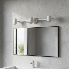 Aplique 3l Blanco/Negro Con Detalle Madera Spot Para Dicroled
