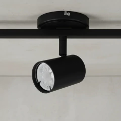 Aplique Sistema 3l Negro Spot Para Dicroled Pared O Techo Negro - comprar online