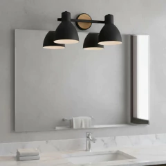 Aplique 2l Madera Negro/Blanco Rosca Común E27 Apto Techo/pared - Onda Luz Iluminación