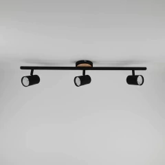 Aplique 3l Blanco/Negro Con Detalle Madera Spot Para Dicroled - tienda online
