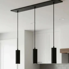 Colgante Moderno 3l Cilíndricos Aluminio Dicroled Base 80cm