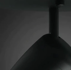 Imagen de Base Circular Plafón 3l Spot Aluminio Negro/Blanco Apto Ventilador