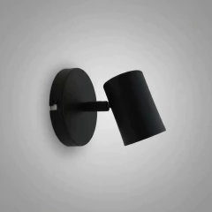 Aplique 1l Dicroled Spot Orientable Negro/Blanco Cabecera